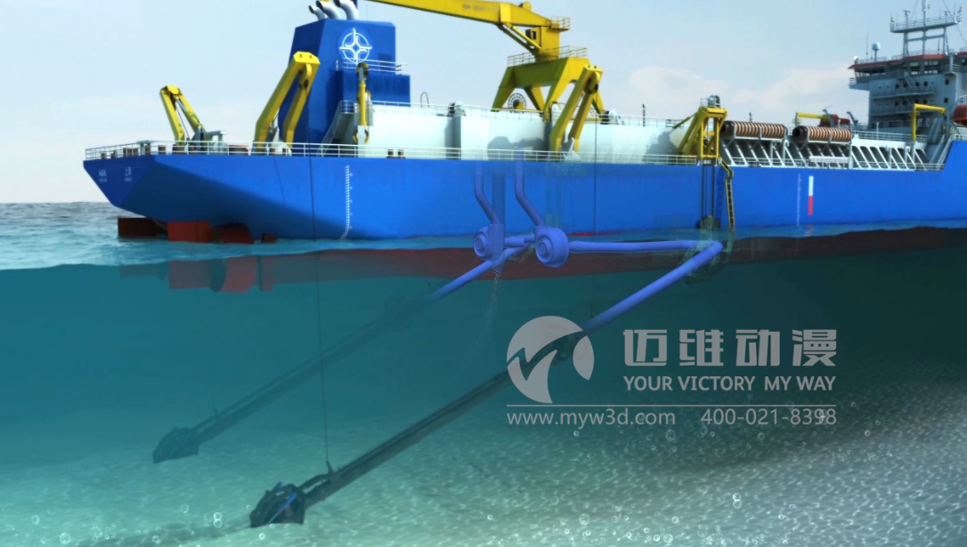耙吸式挖泥船施工三維動(dòng)畫 耙吸式挖泥船施工三維動(dòng)畫