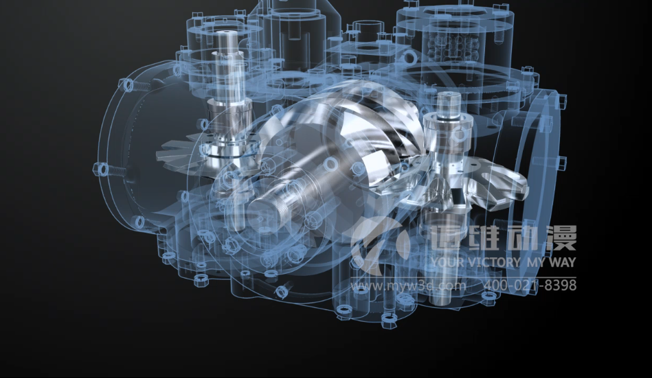 水潤滑空壓機(jī)三維動畫展示(圖3) 水潤滑空壓機(jī)三維動畫展示(圖3)