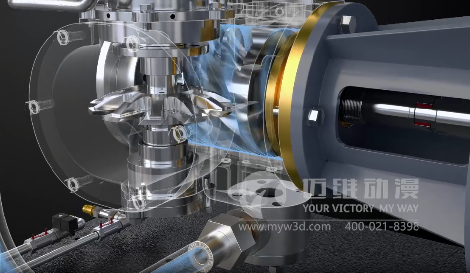 水潤滑空壓機(jī)三維動畫展示(圖2) 水潤滑空壓機(jī)三維動畫展示(圖2)