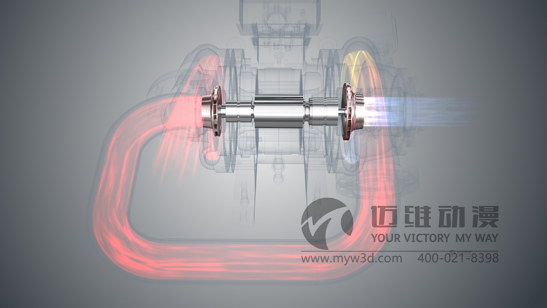 氣浮壓縮機三維動畫展示(圖4) 氣浮壓縮機三維動畫展示(圖4)