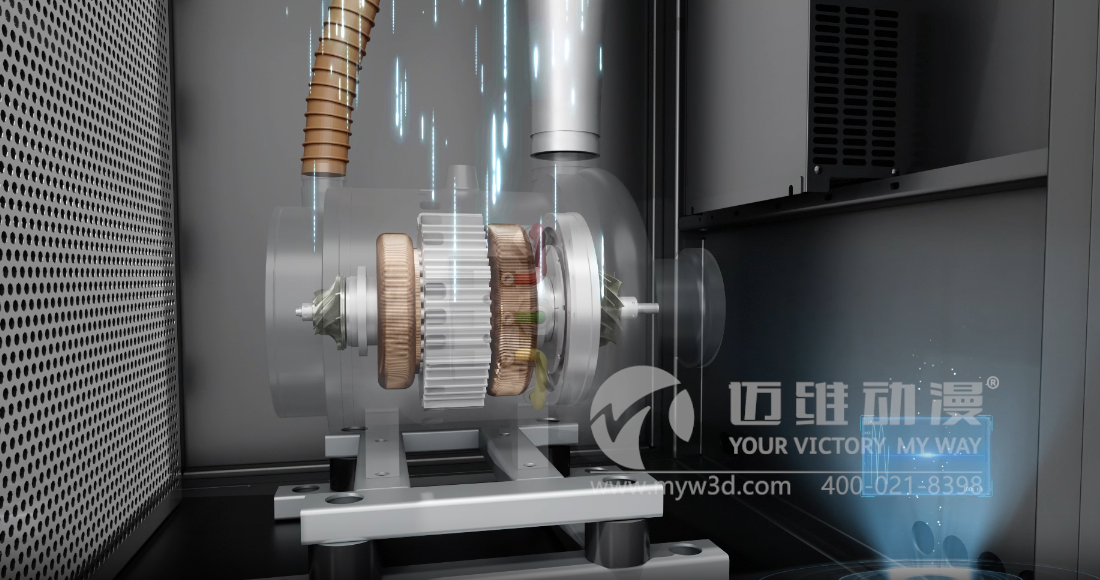 空氣懸浮高速離心鼓風(fēng)機三維動畫展示(圖7) 空氣懸浮高速離心鼓風(fēng)機三維動畫展示(圖7)
