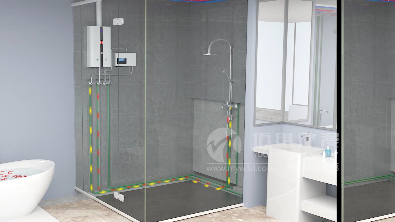 室內(nèi)管道安裝三維動(dòng)畫(huà)展示(圖2)