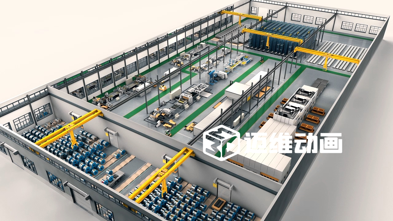 卷板線生產線三維動畫(圖1) 卷板線生產線三維動畫(圖1)