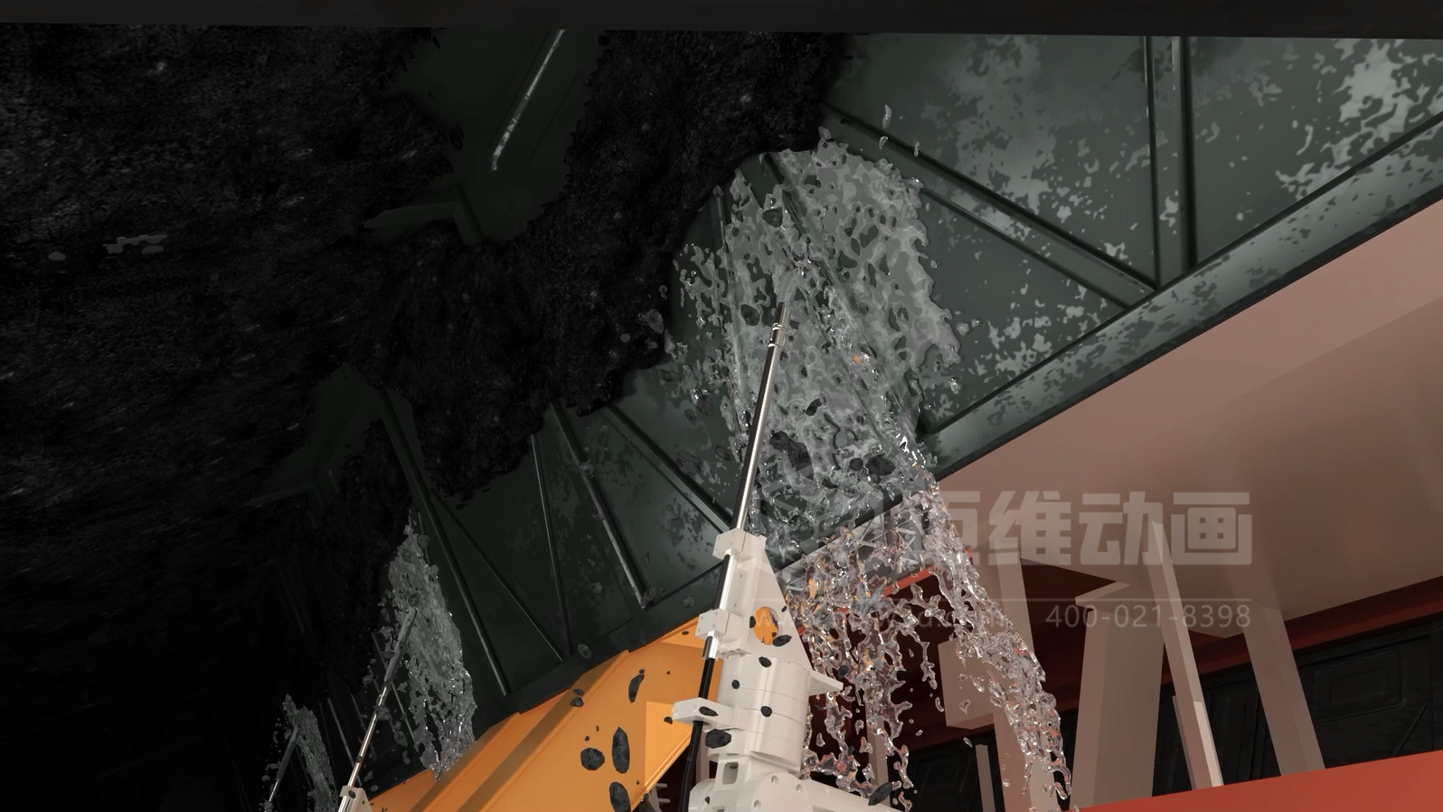 火車廂自動化余料清洗三維動畫展示(圖3) 火車廂自動化余料清洗三維動畫展示(圖3)