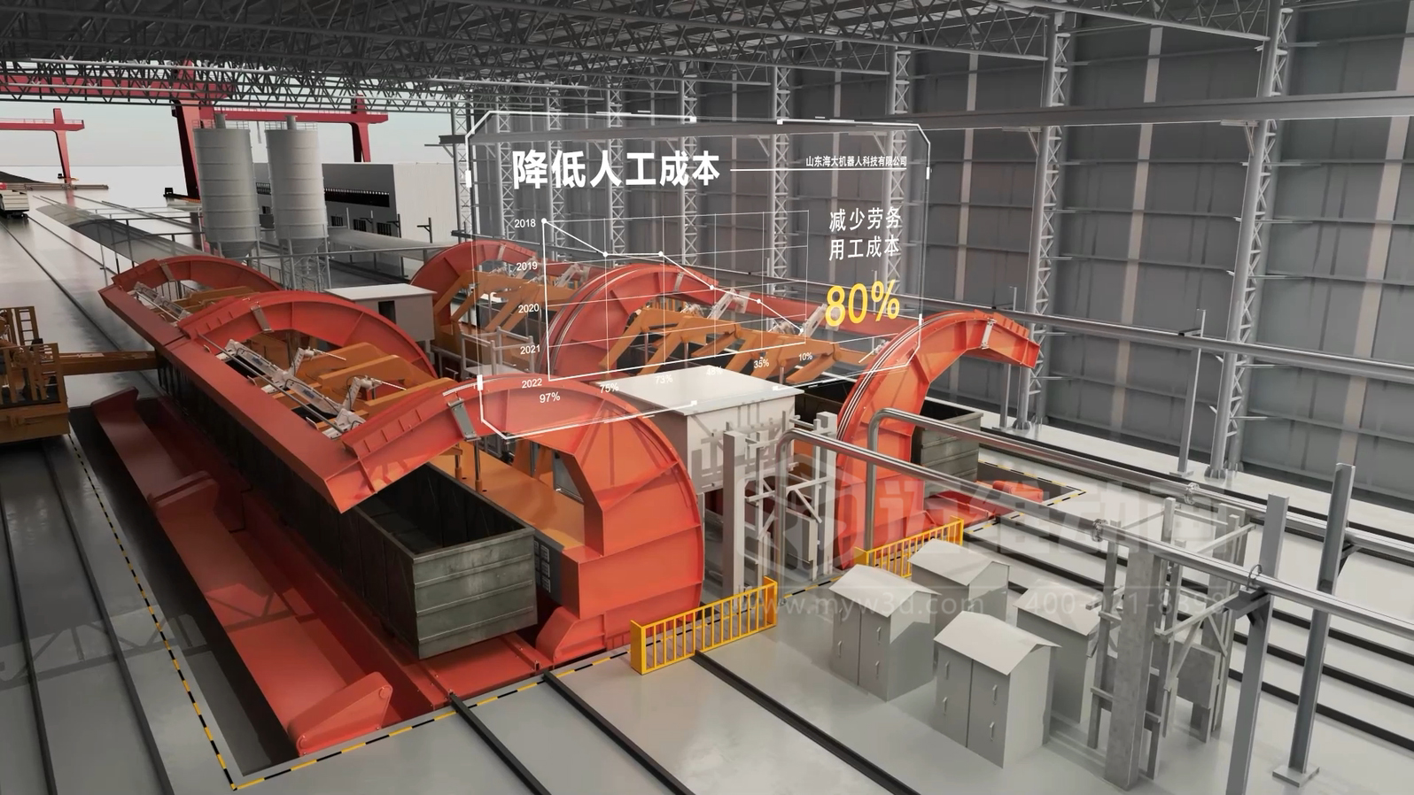 火車廂自動化余料清洗三維動畫展示(圖4) 火車廂自動化余料清洗三維動畫展示(圖4)