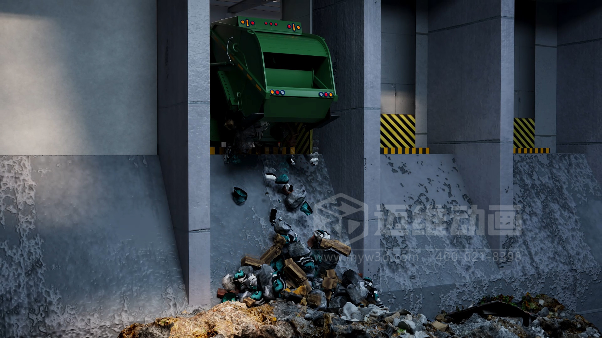 生活垃圾焚燒發(fā)電處理技術三維動畫展示(圖2) 生活垃圾焚燒發(fā)電處理技術三維動畫展示(圖2)