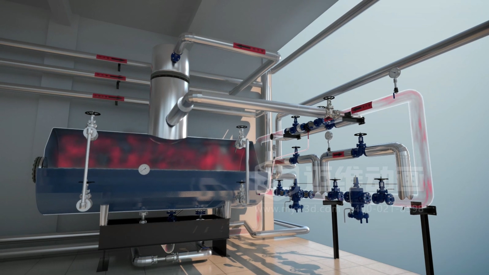 打破傳統(tǒng)展示壁壘！三維動(dòng)畫「拆解」鍋爐，低成本實(shí)現(xiàn)高成果演示(圖6)