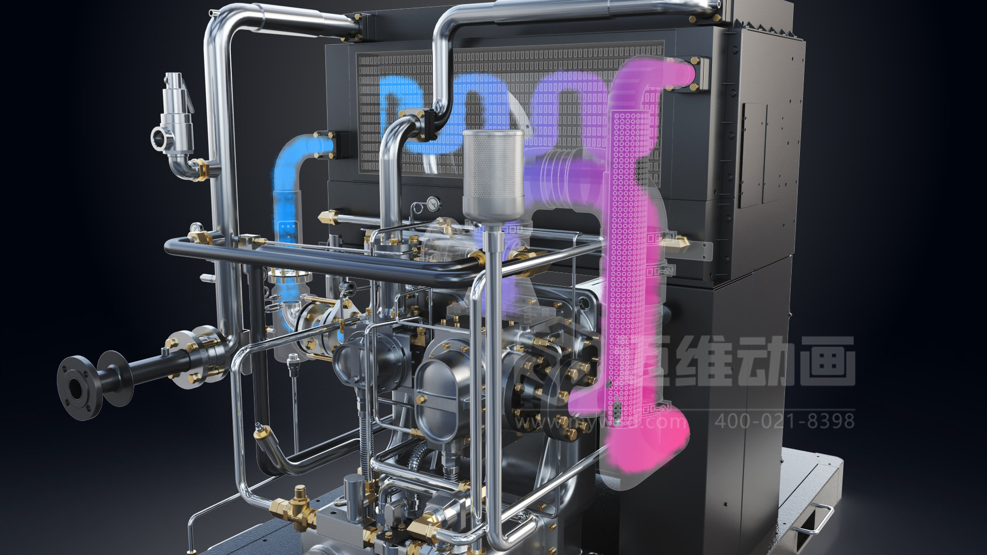 看案例說話：某頭部空壓機(jī)品牌用三維動畫，拿下千萬訂單的秘密！(圖13)