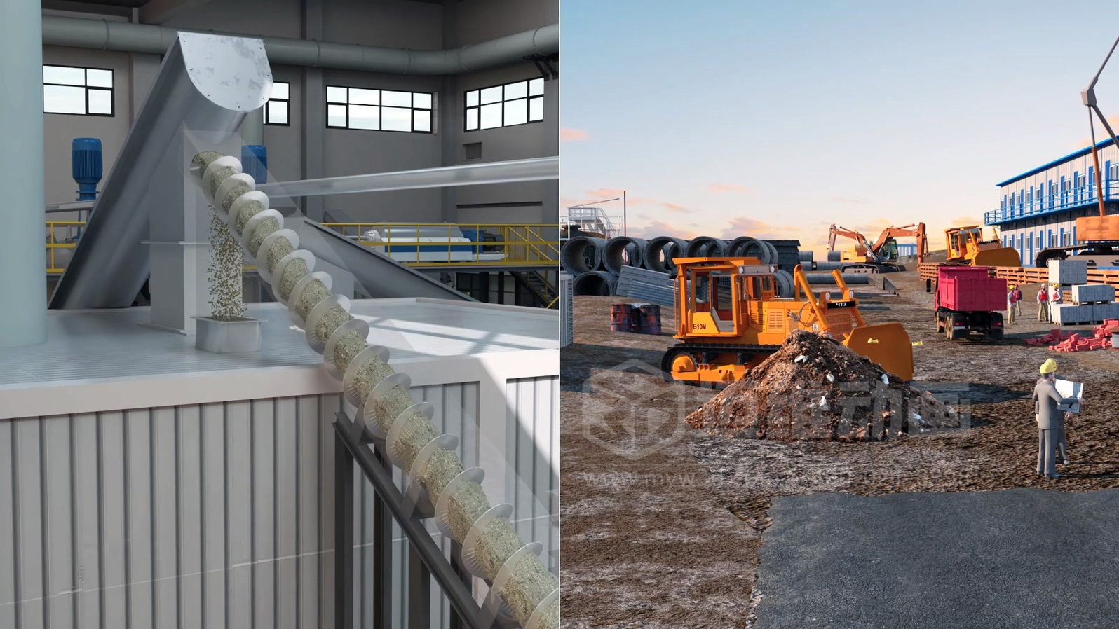 餐廚垃圾處理工藝三維動(dòng)畫(huà)(圖7) 餐廚垃圾處理工藝三維動(dòng)畫(huà)(圖7)