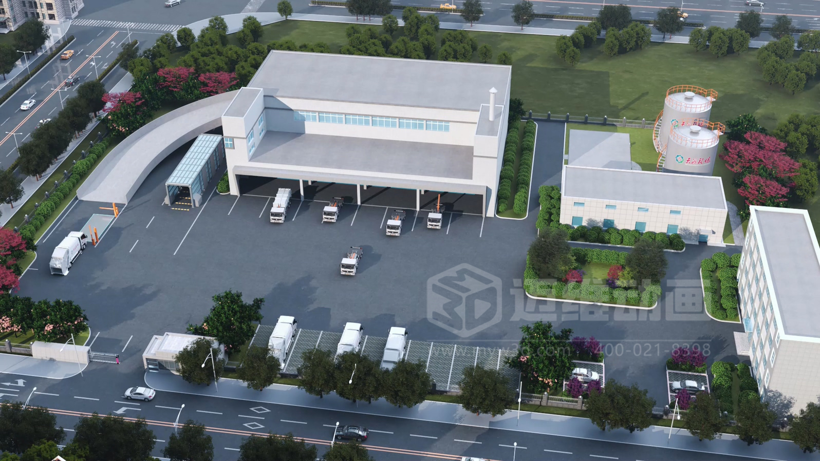 環(huán)衛(wèi)一體化處理工藝三維動(dòng)畫(huà)(圖1)