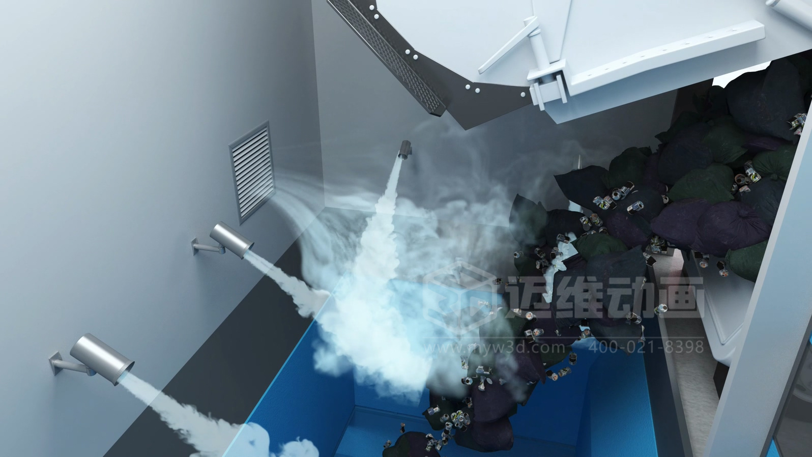 環(huán)衛(wèi)一體化處理工藝三維動(dòng)畫(huà)(圖2)